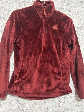 The North Face Deep Wine Plush Quarter-Zip Pullover